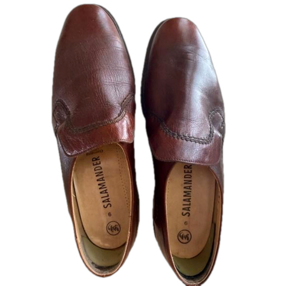 Vintage Salamander Men’s Leather Slip-On Loafers Size 9